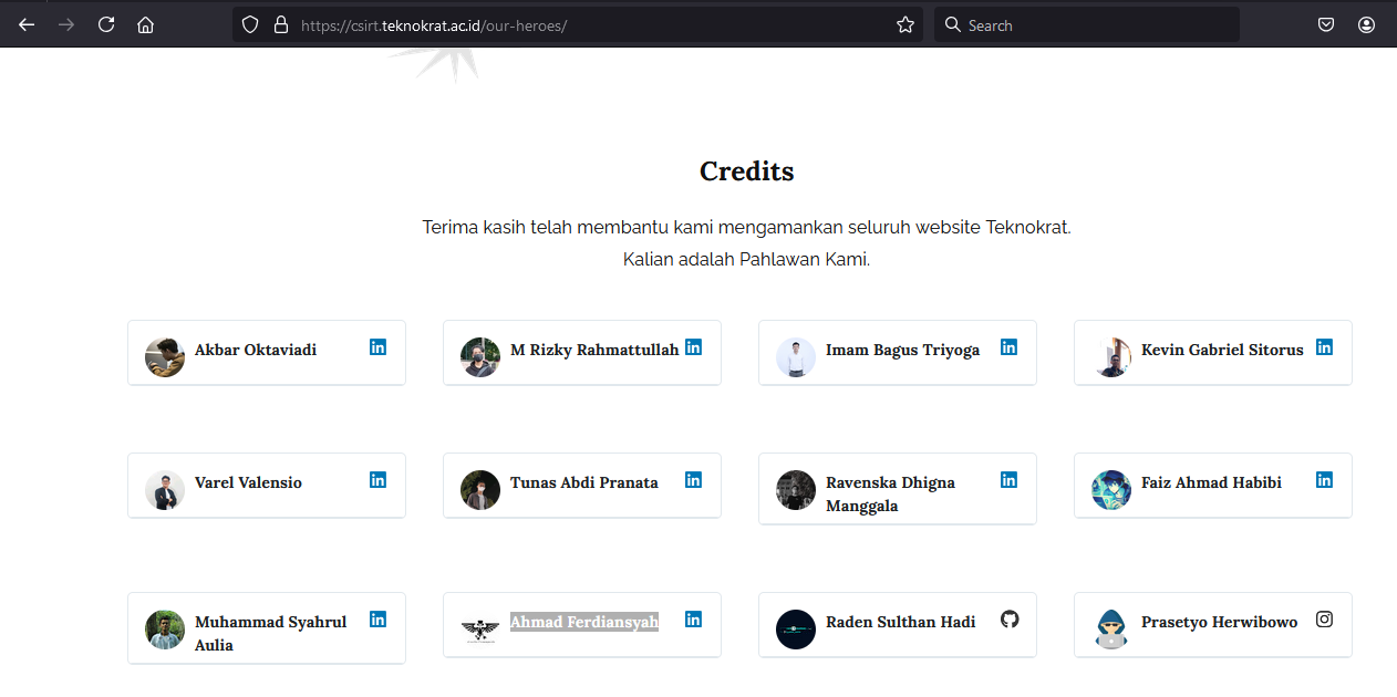 Hall of Fame Universitas Teknokrat
